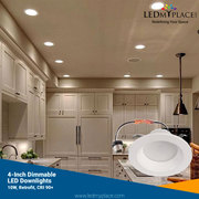 4-inch Dimmable LED Downlights - 10W,  Retrofit,  CRI 90+