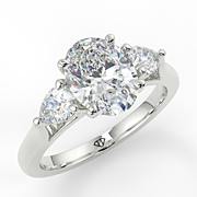 Buy Periwinkle Oval Engagement Diamond Ring